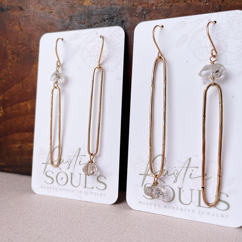 Paperclip Herkimer Dangles