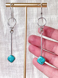 Hoop & Bar Turquoise Earrings