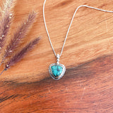 Trillion Turquoise Charm Necklace