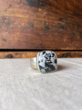 Unisex Dendritic Agate Ring