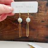 Paperclip Amazonite Dangles