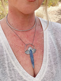 Kyanite Spear Blossom Pendant