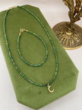 Jade Moon Necklace & Bracelet Set