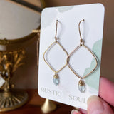 Gold Aquamarine Earrings