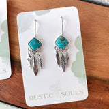 Turquoise Paddle Earrings
