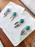 Turquoise Paddle Earrings