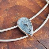 Blue Kyanite Crescent Collar Pendant