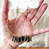 Bloodstone Hoop Earrings