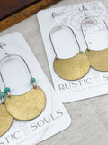 Mixed Metal Arch Earrings