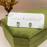 Dainty Pear Kyanite Studs and Necklace