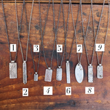 Reticulated Tag Necklaces