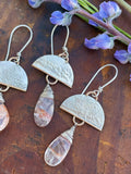 Half Moon Brazilian Quartz Earrings