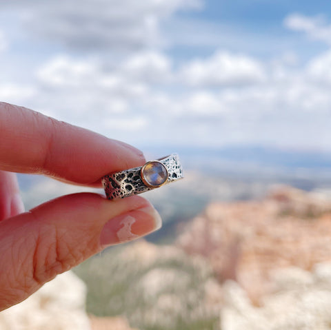 Reticulated Moonstone Ring