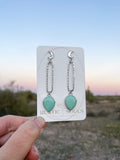 Crescent Turquoise Stud Earrings