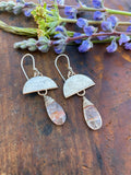 Half Moon Brazilian Quartz Earrings