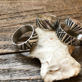 Sterling Fused Chaos Rings