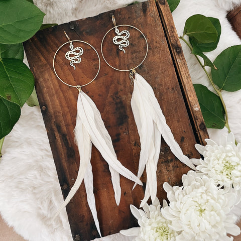 Snake Hoop Earrings