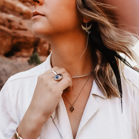 Diamond Garnet Necklace