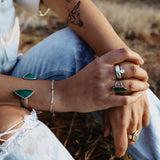 Dainty Moonstone Ring Stackers