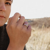 Golden Flower Spinel Ring