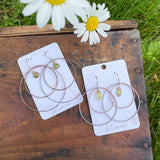 Patina Crescent Hoop Earrings