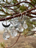 Rutilated Quartz Crescent Dangles