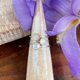 Dainty Moonstone Ring Stackers