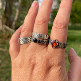 Fused Garnet Ring
