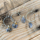 Amethyst Sage Hoop Earrings