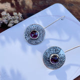 Rhodolite Garnet Earrings