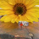 Fused Garnet Ring