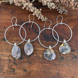 Amethyst Sage Hoop Earrings