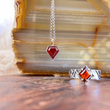 Fused Garnet Ring