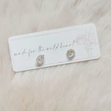 Herkimer Diamond Studs