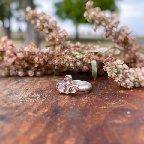 Golden Flower Spinel Ring