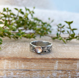 Reticulated Moonstone Ring