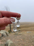 Rutilated Quartz Crescent Dangles