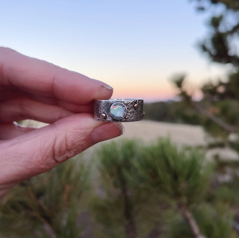 Reticulated Labradorite Necklace & Ring