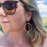 Amethyst Sage Hoop Earrings
