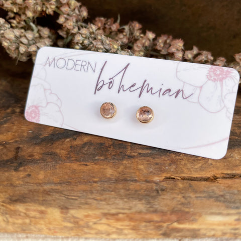 Morganite Studs