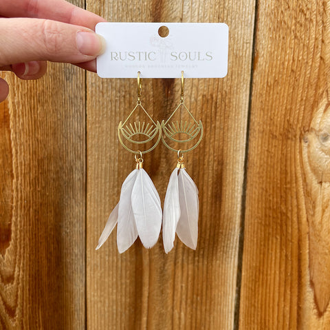 Sunrise Feather Earrings