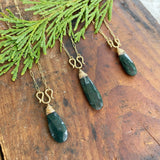 Moss Agate Snake Necklace