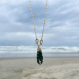 Moss Agate Snake Necklace