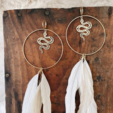 Snake Hoop Earrings